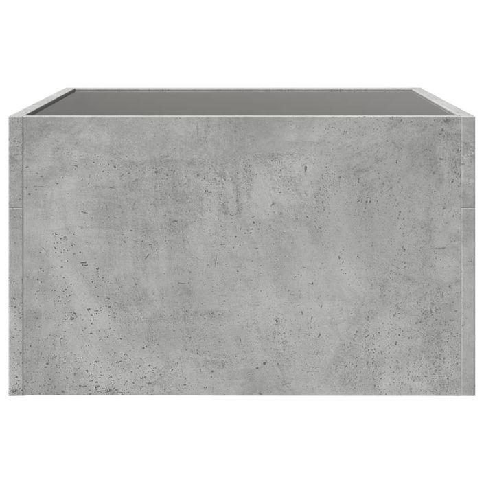 Table basse avec LED infini gris béton 50x50x30 cm - Photo n°7