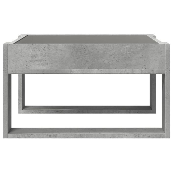 Table basse avec LED infini gris béton 50x53x30 cm - Photo n°6