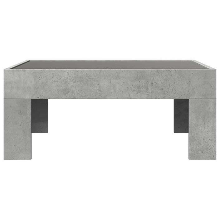 Table basse avec LED infini gris béton 70x50x30 cm - Photo n°6