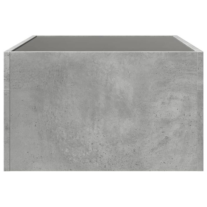 Table basse avec LED infini gris béton 70x50x30 cm - Photo n°7