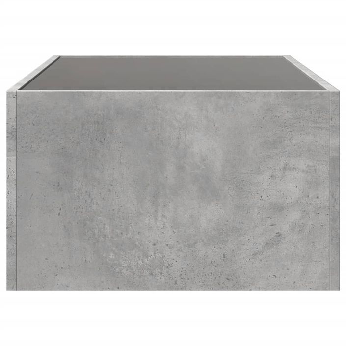 Table basse avec LED infini gris béton 90x50x30 cm - Photo n°7