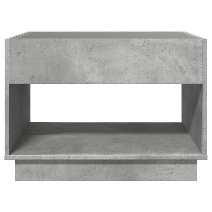 Table basse avec LED infini gris béton 90x50x50 cm - Photo n°6