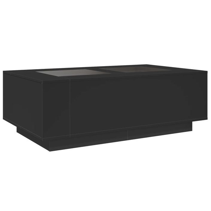 Table basse avec LED infini noir 116x69x40 cm - Photo n°8