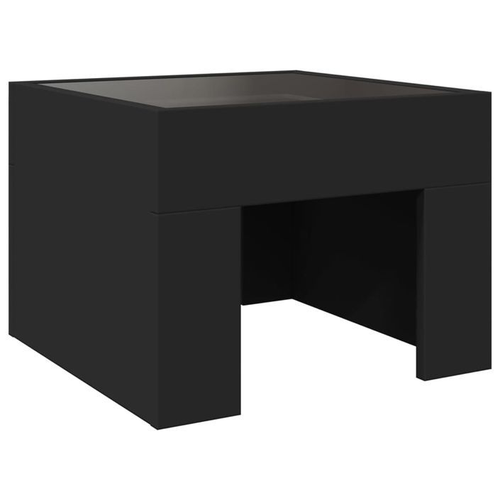 Table basse avec LED infini noir 40x40x30 cm - Photo n°8