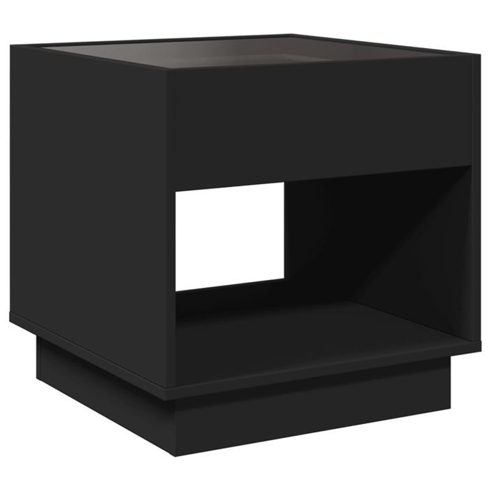 Table basse avec LED infini noir 50x50x50 cm - Photo n°8