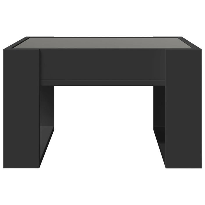 Table basse avec LED infini noir 50x53x30 cm - Photo n°7