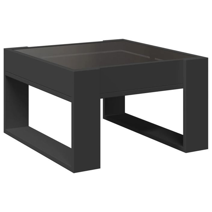 Table basse avec LED infini noir 50x53x30 cm - Photo n°8