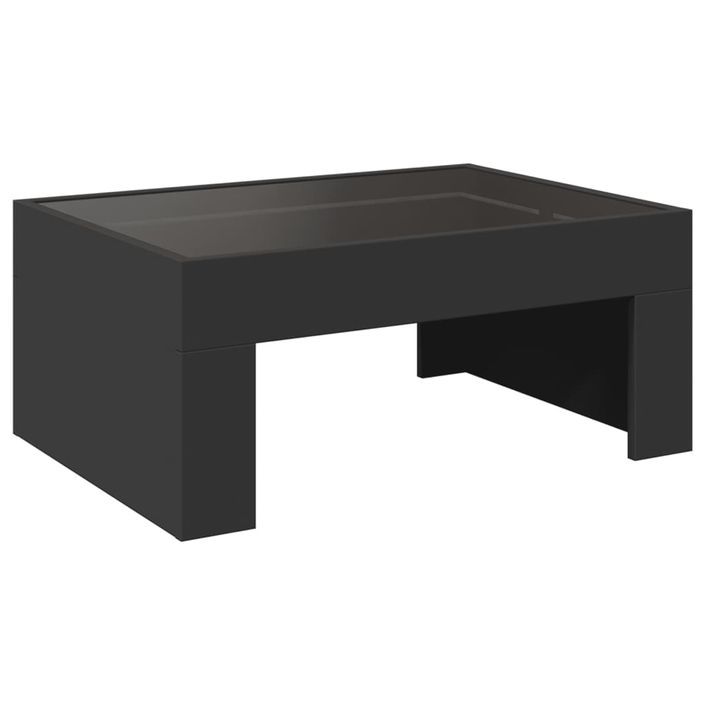 Table basse avec LED infini noir 70x50x30 cm - Photo n°8