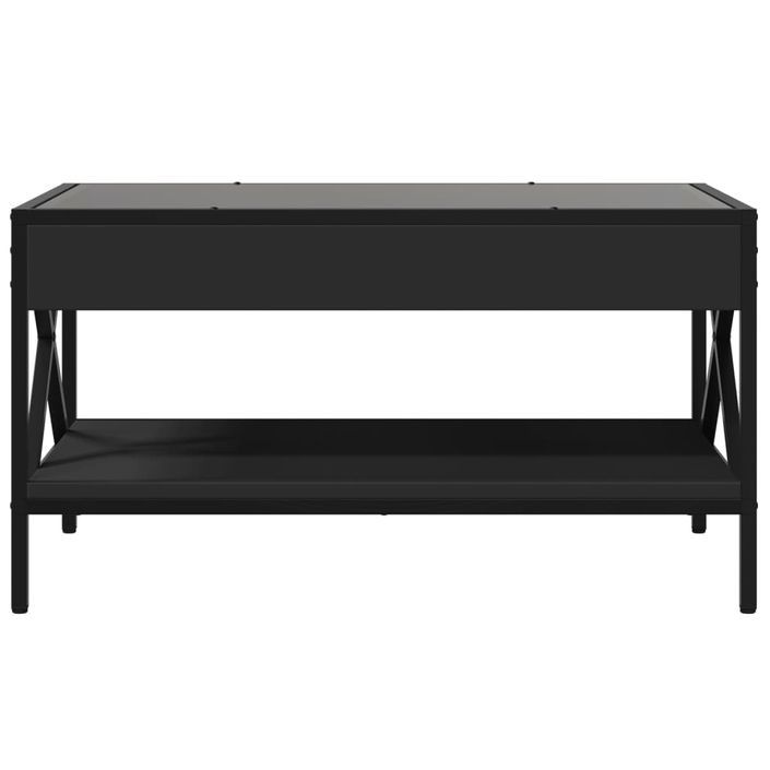 Table basse avec LED infini noir 70x50x38 cm - Photo n°6