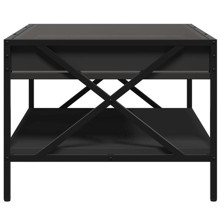 Table basse avec LED infini noir 70x50x38 cm - Photo n°7