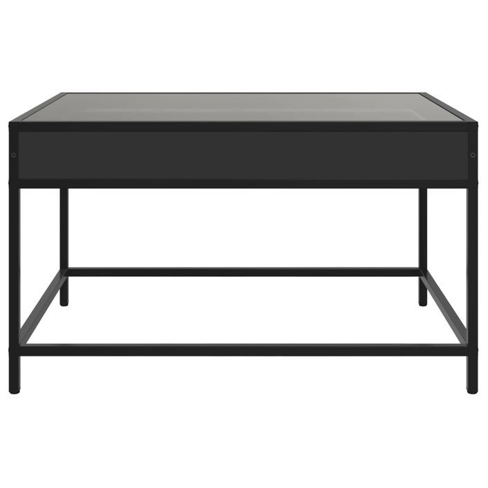 Table basse avec LED infini noir 70x50x41 cm - Photo n°5