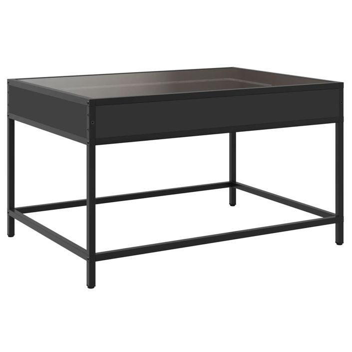 Table basse avec LED infini noir 70x50x41 cm - Photo n°7