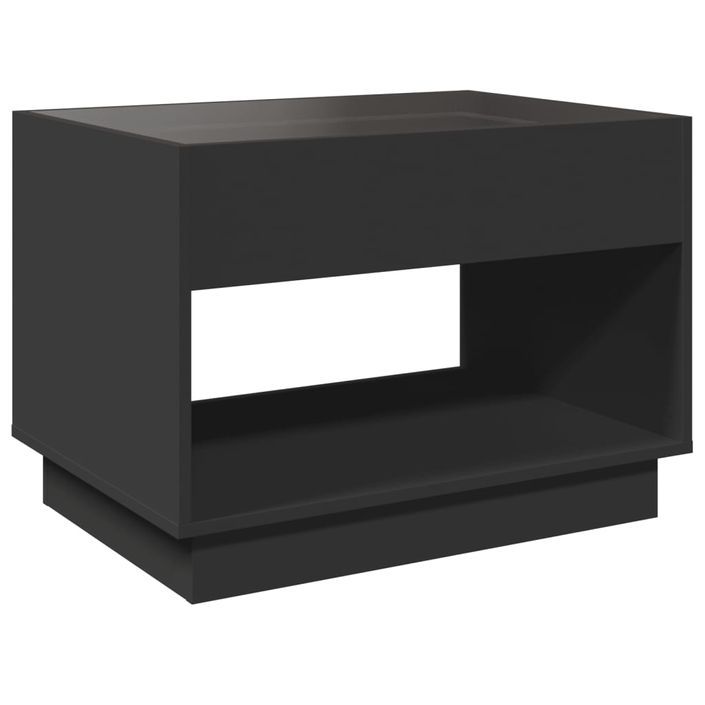 Table basse avec LED infini noir 70x50x50 cm - Photo n°8