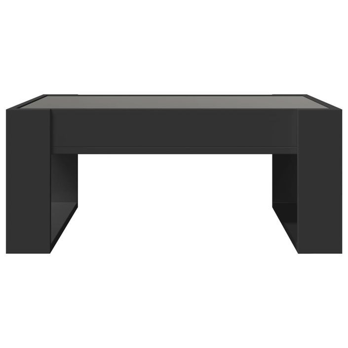 Table basse avec LED infini noir 70x53x30 cm - Photo n°6