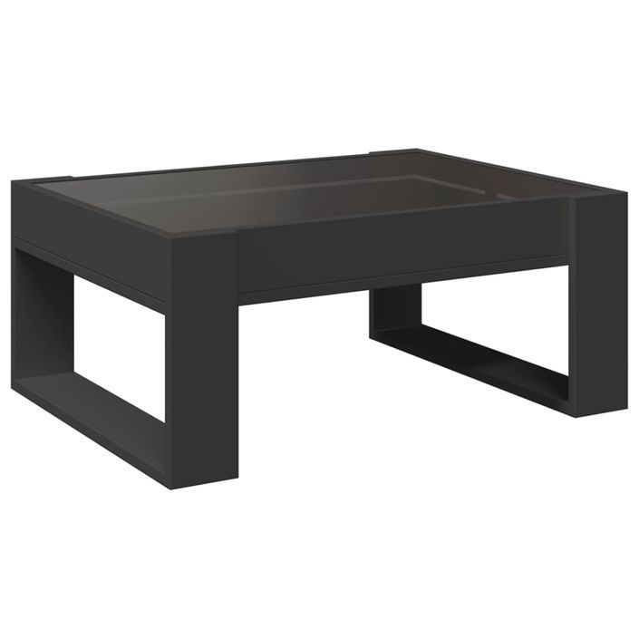 Table basse avec LED infini noir 70x53x30 cm - Photo n°8