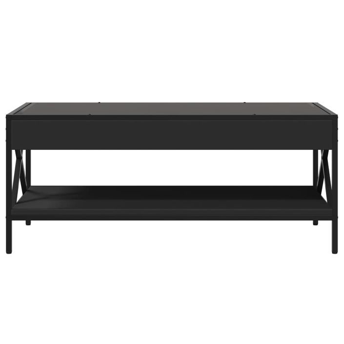 Table basse avec LED infini noir 90x50x38 cm - Photo n°6