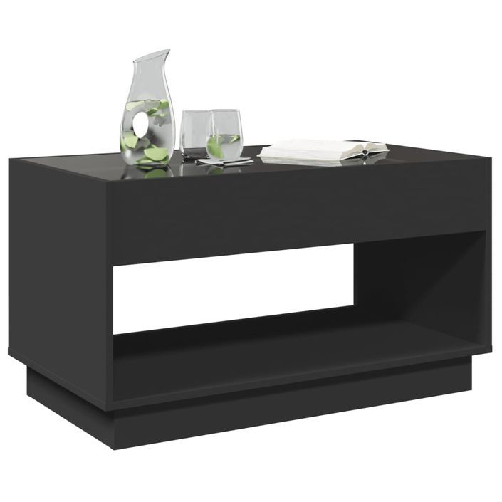 Table basse avec LED infini noir 90x50x50 cm - Photo n°4