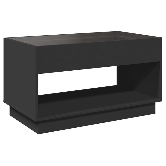 Table basse avec LED infini noir 90x50x50 cm - Photo n°8