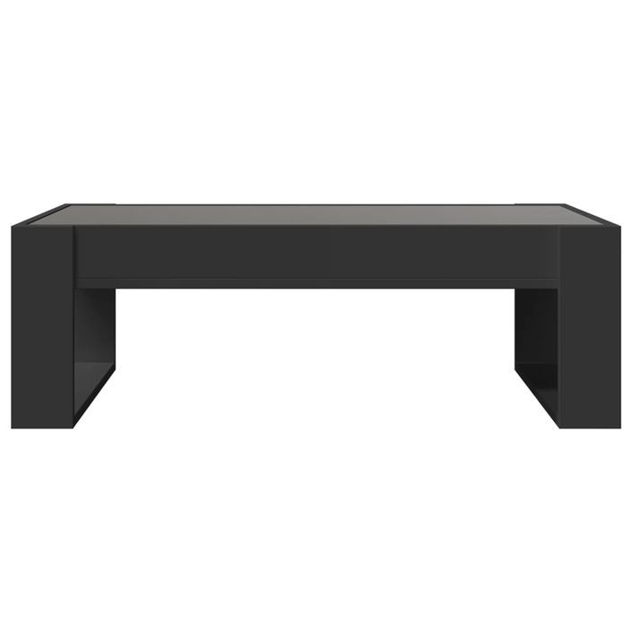 Table basse avec LED infini noir 90x53x30 cm - Photo n°6