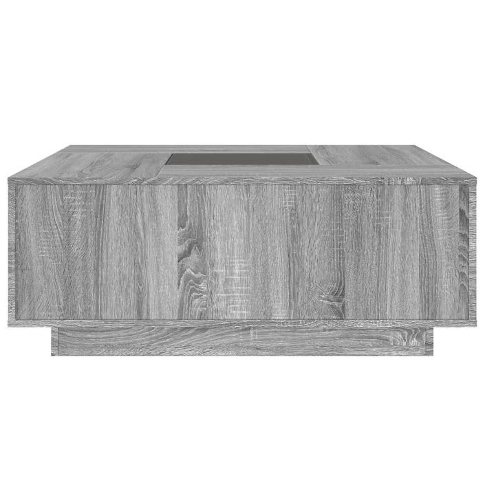 Table basse avec LED infini sonoma gris 100x100x40 cm - Photo n°6