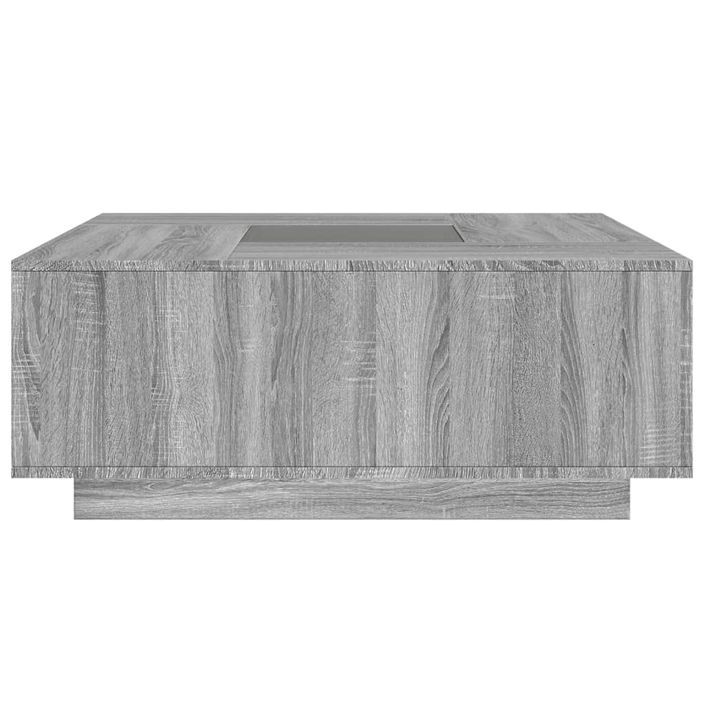 Table basse avec LED infini sonoma gris 100x100x40 cm - Photo n°7