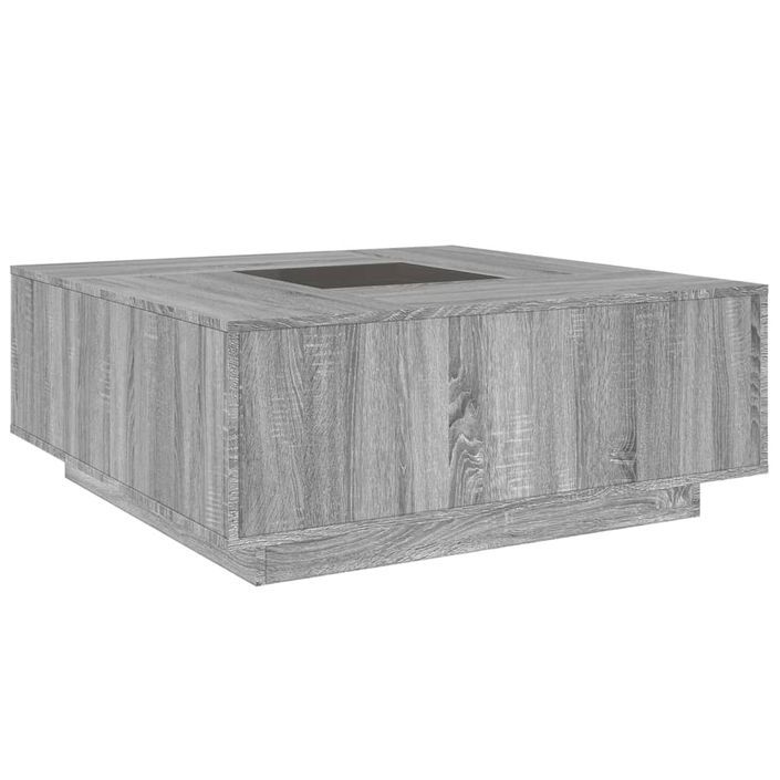 Table basse avec LED infini sonoma gris 100x100x40 cm - Photo n°8