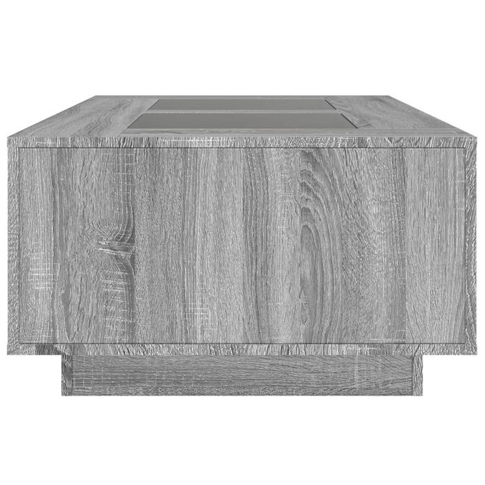 Table basse avec LED infini sonoma gris 116x69x40 cm - Photo n°7