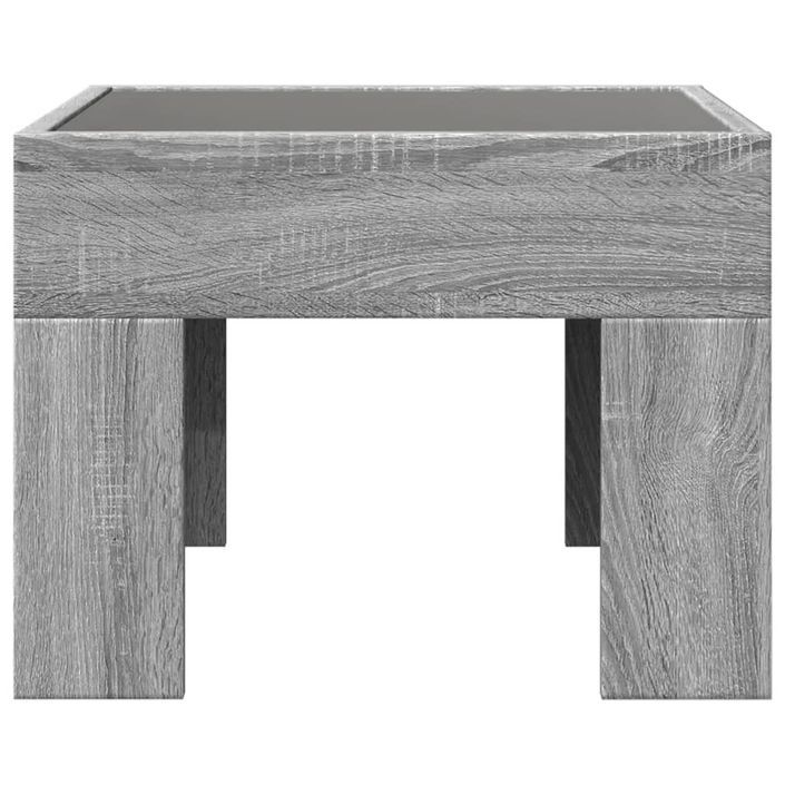 Table basse avec LED infini sonoma gris 40x40x30 cm - Photo n°6