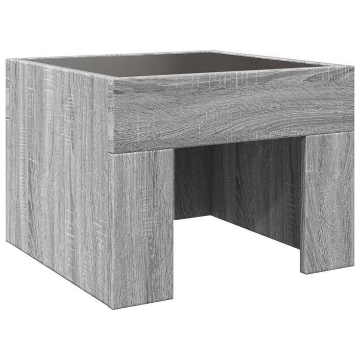 Table basse avec LED infini sonoma gris 40x40x30 cm - Photo n°8