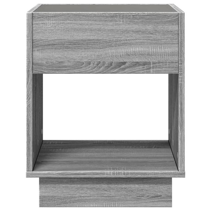 Table basse avec LED infini sonoma gris 40x40x50 cm - Photo n°6