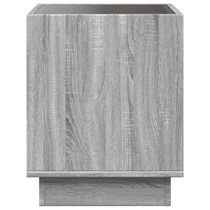 Table basse avec LED infini sonoma gris 40x40x50 cm - Photo n°7