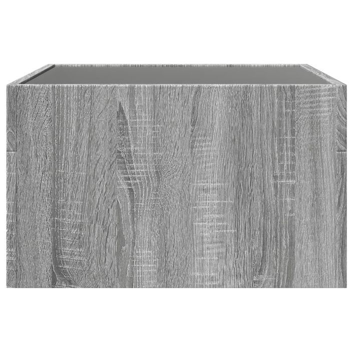 Table basse avec LED infini sonoma gris 50x50x30 cm - Photo n°7