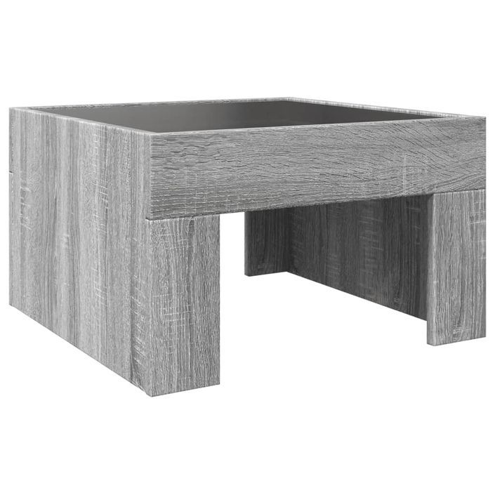 Table basse avec LED infini sonoma gris 50x50x30 cm - Photo n°8