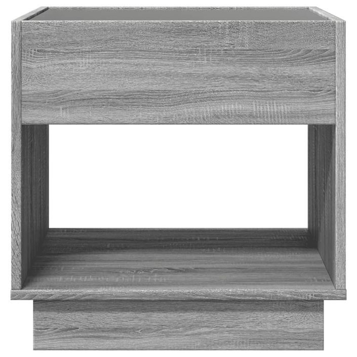 Table basse avec LED infini sonoma gris 50x50x50 cm - Photo n°6