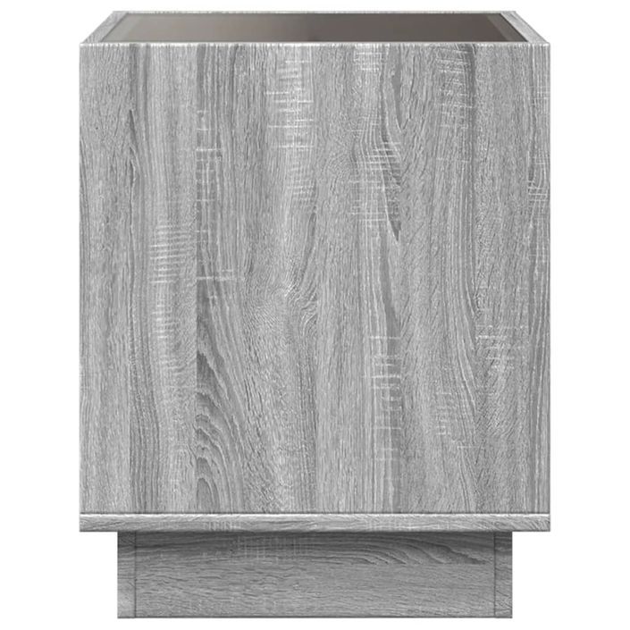 Table basse avec LED infini sonoma gris 50x50x50 cm - Photo n°7