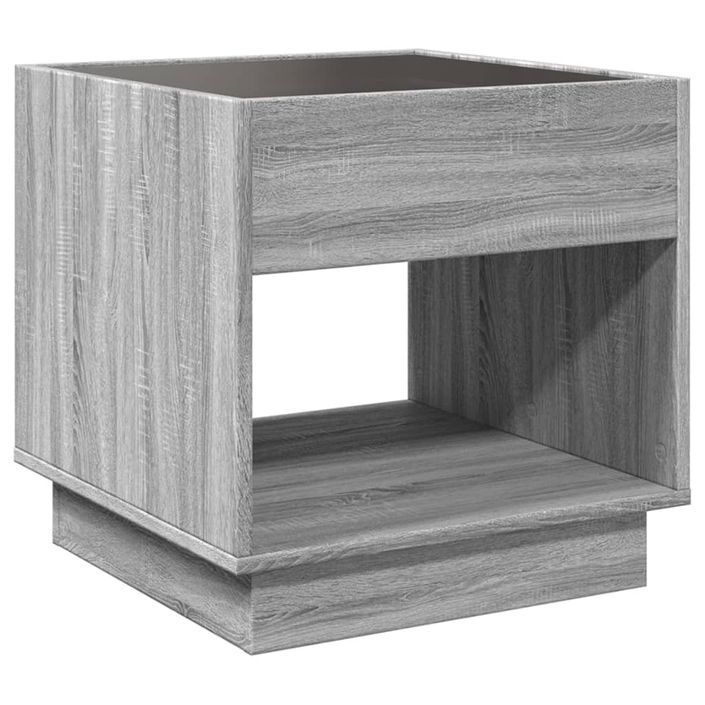 Table basse avec LED infini sonoma gris 50x50x50 cm - Photo n°8