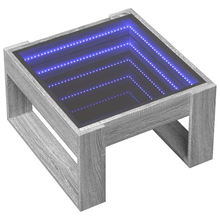 Table basse avec LED infini sonoma gris 50x53x30 cm - Photo n°3