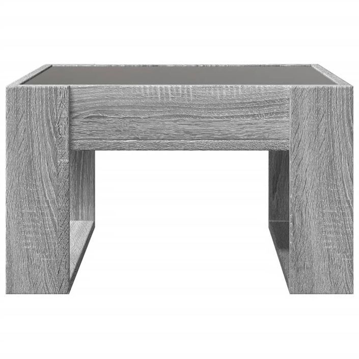 Table basse avec LED infini sonoma gris 50x53x30 cm - Photo n°7