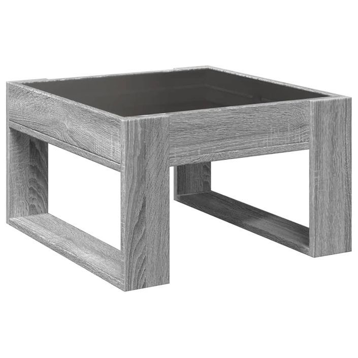 Table basse avec LED infini sonoma gris 50x53x30 cm - Photo n°8