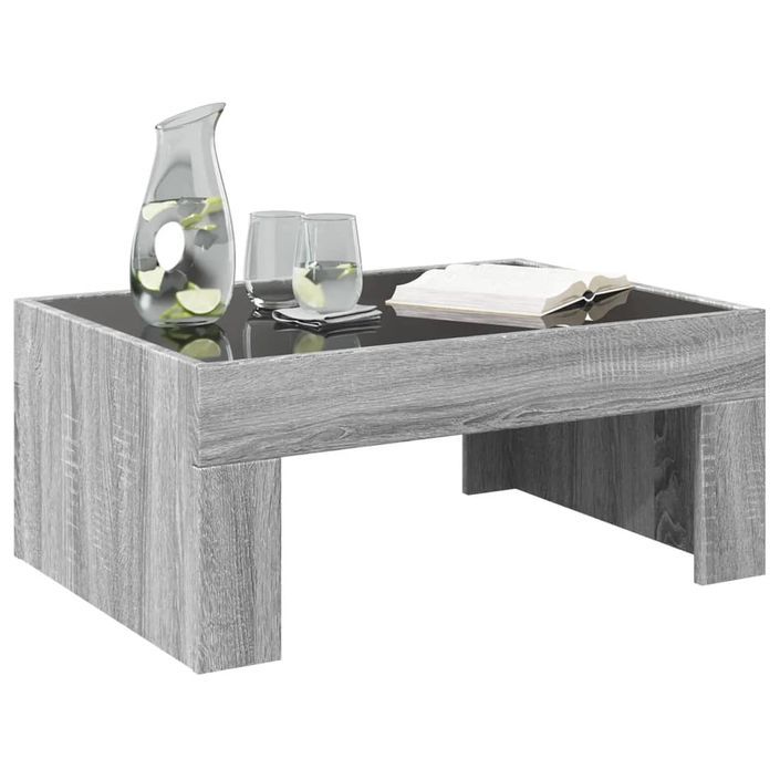 Table basse avec LED infini sonoma gris 70x50x30 cm - Photo n°5