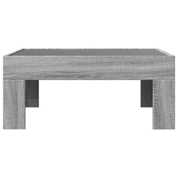 Table basse avec LED infini sonoma gris 70x50x30 cm - Photo n°6