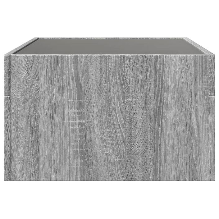 Table basse avec LED infini sonoma gris 70x50x30 cm - Photo n°7