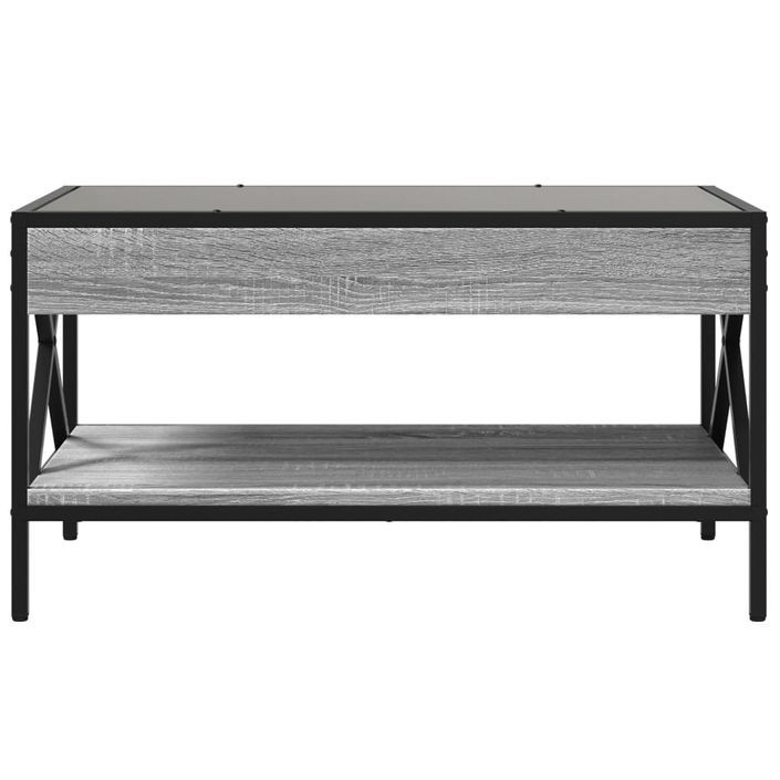 Table basse avec LED infini sonoma gris 70x50x38 cm - Photo n°6