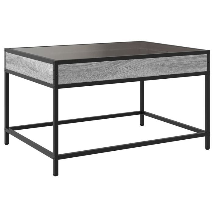 Table basse avec LED infini sonoma gris 70x50x41 cm - Photo n°7