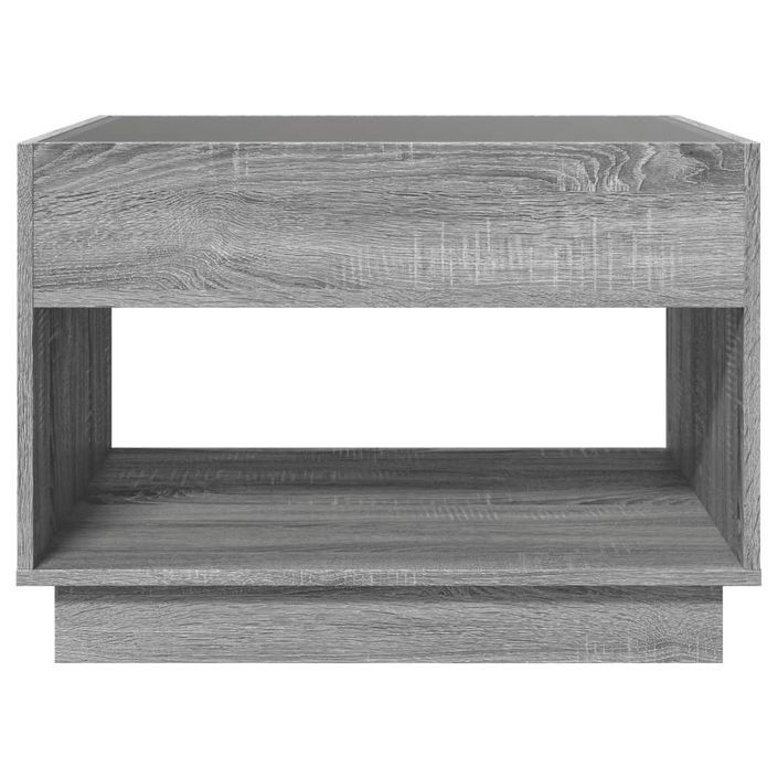 Table basse avec LED infini sonoma gris 70x50x50 cm - Photo n°6