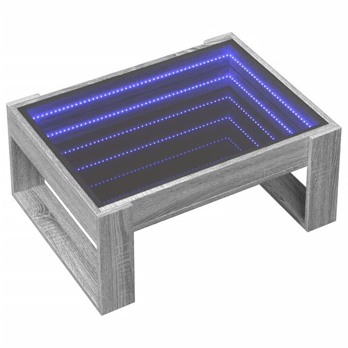 Table basse avec LED infini sonoma gris 70x53x30 cm - Photo n°3