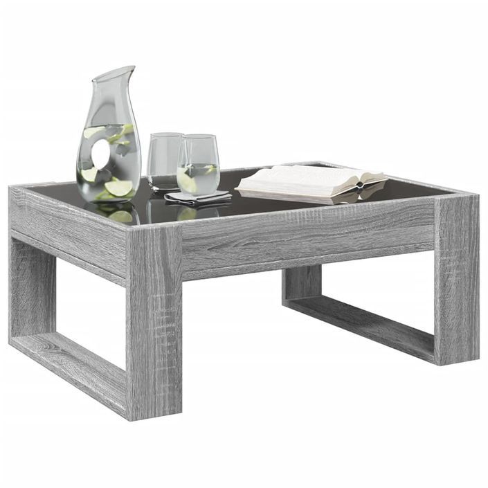 Table basse avec LED infini sonoma gris 70x53x30 cm - Photo n°5