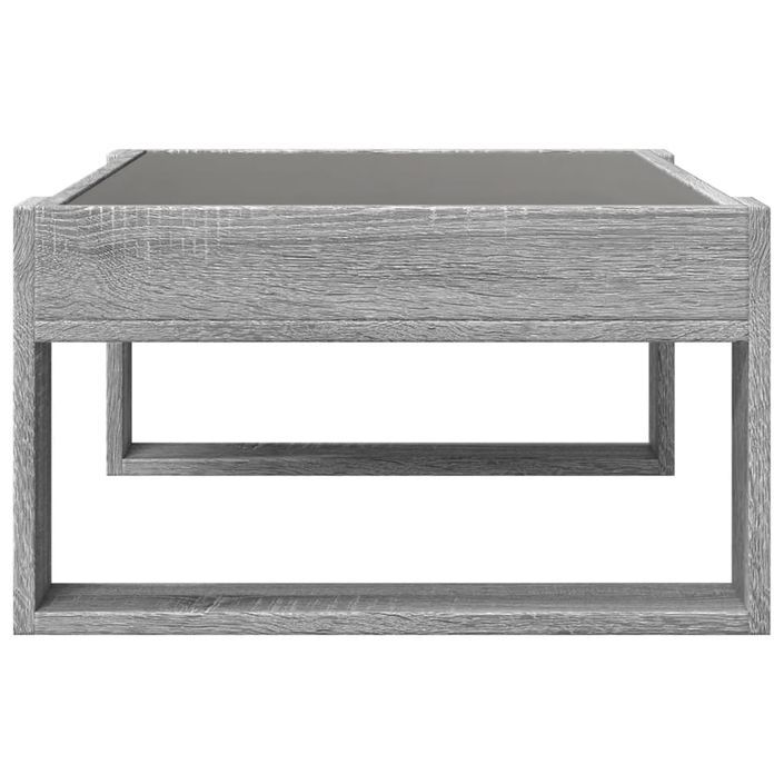 Table basse avec LED infini sonoma gris 70x53x30 cm - Photo n°7