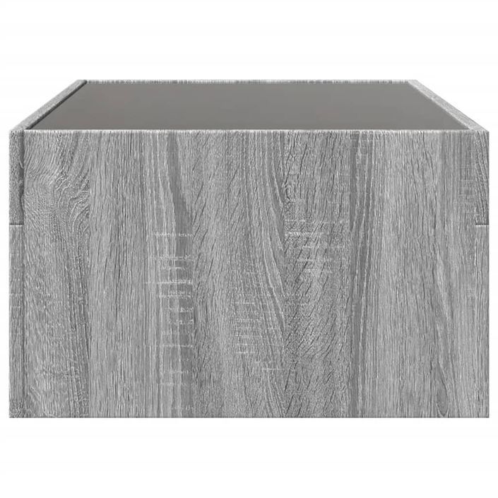 Table basse avec LED infini sonoma gris 90x50x30 cm - Photo n°7