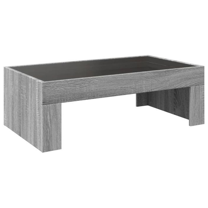 Table basse avec LED infini sonoma gris 90x50x30 cm - Photo n°8